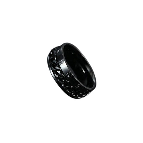 featured black Men Silver Ring